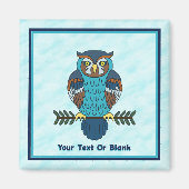 Nordic Folk Art Uil Magneet (Voorkant)