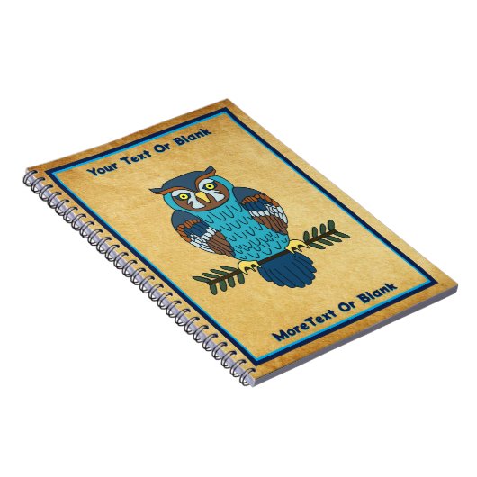 Nordic Folk Art Uil Notitieboek (Rechterzijde)