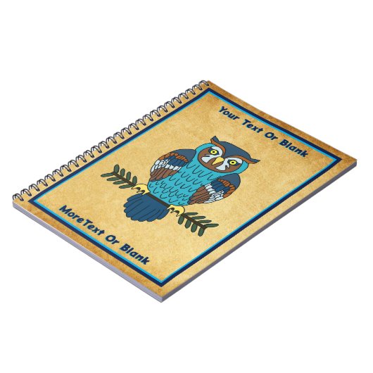 Nordic Folk Art Uil Notitieboek (Linkerzijde)