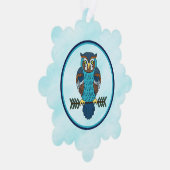 Nordic Folk Art Uil Ornament Kaart (Rechts)