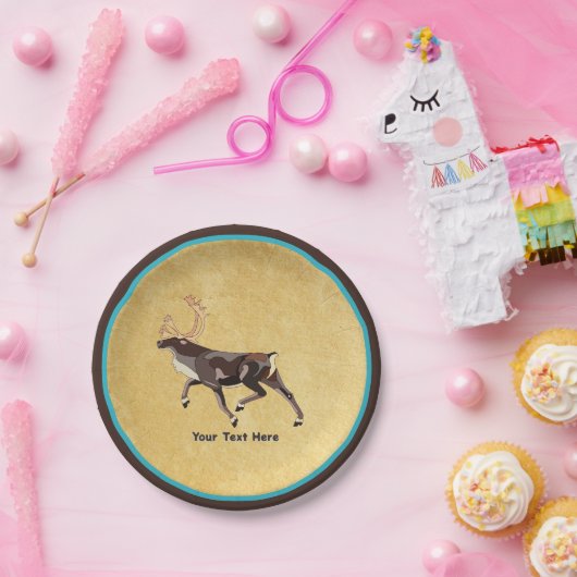 Nordic Folk Art Uil Papieren Bordje (Feest)