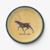 Nordic Folk Art Uil Papieren Bordje (Voorkant)