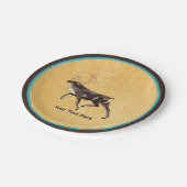 Nordic Folk Art Uil Papieren Bordje (Gekanteld)