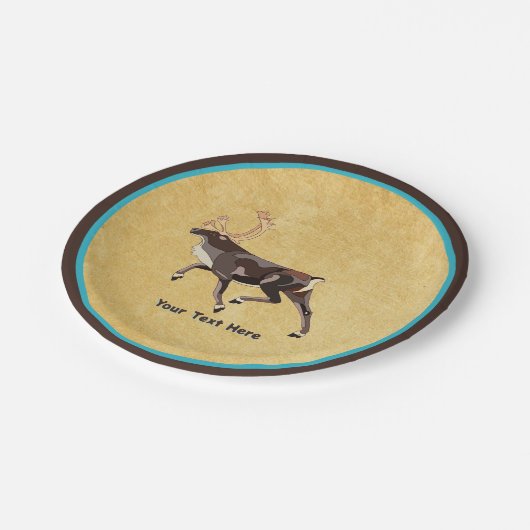 Nordic Folk Art Uil Papieren Bordje (Gekanteld)