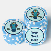 Nordic Folk Art Uil Poker Chips (Opstapeling)