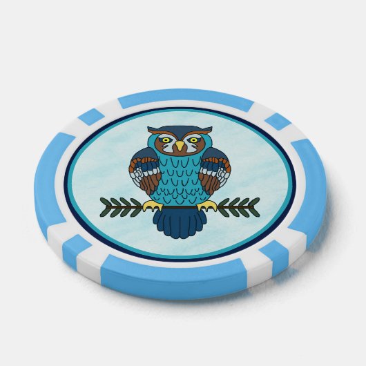 Nordic Folk Art Uil Poker Chips (Enkel)