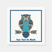 Nordic Folk Art Uil Servet (Voorkant)