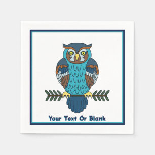 Nordic Folk Art Uil Servet