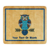 Nordic Folk Art Uil Snijplank (Voorkant)