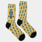 Nordic Folk Art Uil Sokken (Rechts)
