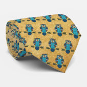 Nordic Folk Art Uil Stropdas (Opgerold)