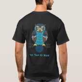 Nordic Folk Art Uil T-shirt (Achterkant)