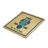 Nordic Folk Art Uil Tegeltje (Zijkant)