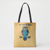 Nordic Folk Art Uil Tote Bag (Voorkant)
