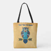 Nordic Folk Art Uil Tote Bag (Achterkant)