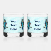 Nordic Folk Art Uil Whisky Glas (Achterkant)