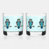 Nordic Folk Art Uil Whisky Glas (Rechts)