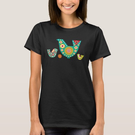 Nordic Folk  Birds T-shirt (Voorkant)