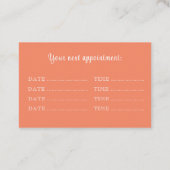 Nordic folk bloemen afsprakenkaartje (Achterkant)