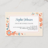 Nordic folk bloemen afsprakenkaartje (Voorkant)