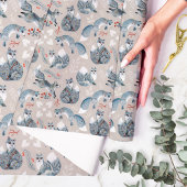 Nordic Folk Foxes | Scandinavian Winter Woodland Cadeaupapier