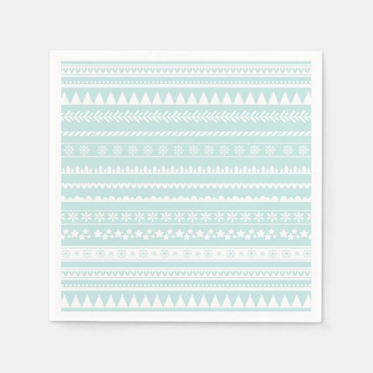 Nordic Folk Print Holiday Paper Napkin Servet (Voorkant)
