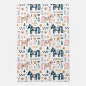 Nordic Folkart Horse Theedoek (Verticaal)