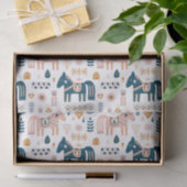 Nordic Folkart Horse Tissuepapier (Geschenk)