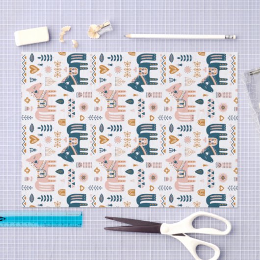 Nordic Folkart Horse Tissuepapier (Craft)