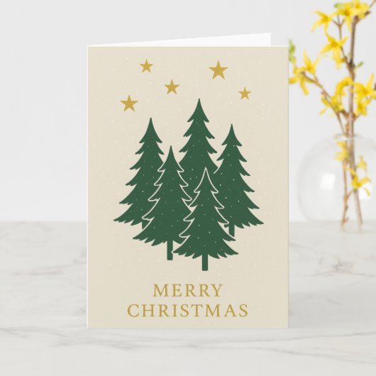 Nordic Forest Christmas Kaart (Gele Bloem)