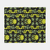 Nordic Forest Paddestoel Volkskunst Fleece Deken (Voorkant (Horizontaal))