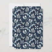 Nordic Fox Blue Foto Vrolijk Kerstfeest Kaart (Achterkant)