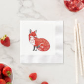 Nordic Fox met bladpatronen Servet (Insitu)