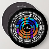 Nordic Future Monogram Ronde Button 6,0 Cm (Voorkant /achterkant)