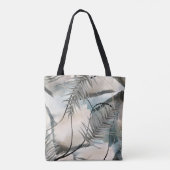 Nordic Geometric Floral Marble Tote Bag (Achterkant)