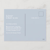 Nordic Glow New Year Retro Modern Blue Photo Feestdagenkaart (Achterkant)