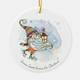 Nordic Gnome Gepersonaliseerde Kerst Keramisch Ornament