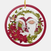 Nordic Gnome | God Jule | Noorse kerst Keramisch Ornament (Achterkant)