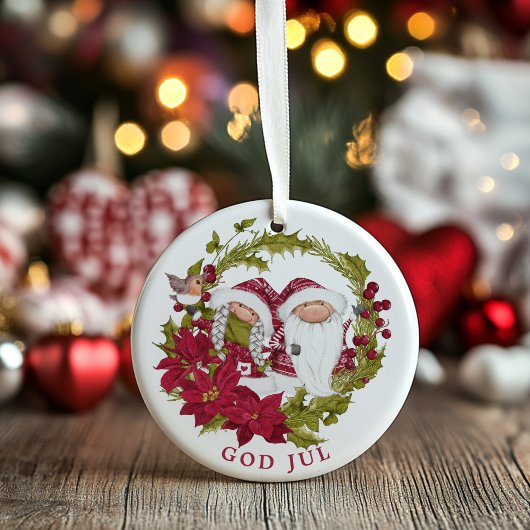 Nordic Gnome | God Jule | Noorse kerst Keramisch Ornament