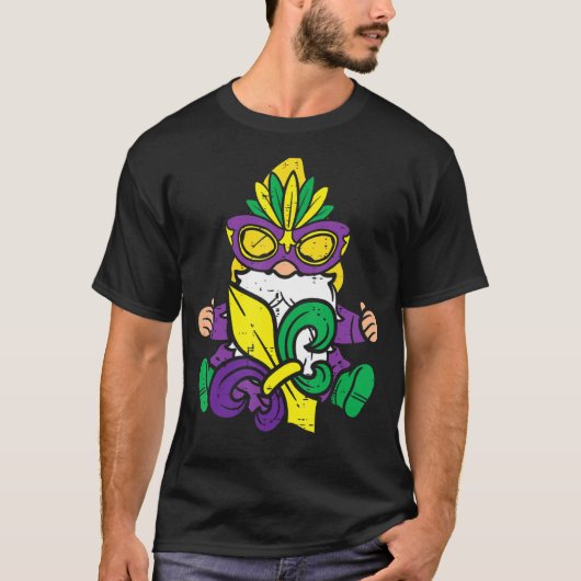 Nordic Gnome Jester Mardi Gras Carnival Tomte Men T-shirt (Voorkant)