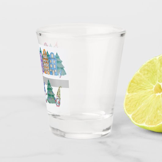 Nordic Gnome Town Christmas, geen plek zoals Gnome Shot Glas (Rechts)