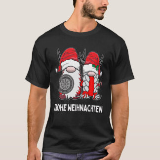 Nordic Gnome Viking Tomte Couple Frohe Weihnachten T-shirt