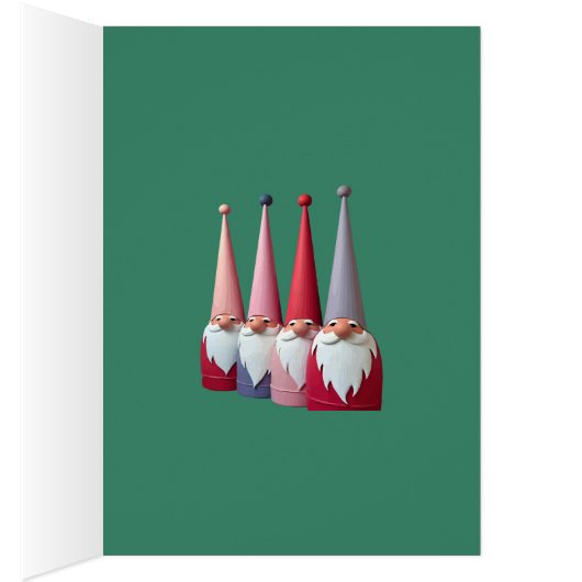 Nordic Gnomes Retro Modern Christmas Kitsch Cut  (Binnen (Rechts))