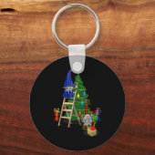 Nordic Gnomes Winter Christmas Swediomte Elves Sleutelhanger (Voorkant)