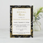 Nordic Gold White Leaves Vrijgezellenfeest Kaart (Staand voorkant)