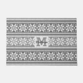 Nordic Gray Snowflake Sweater Pattern (speciaal ge Deurmat