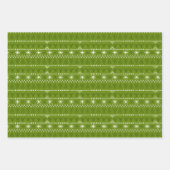 Nordic Holiday Pattern Green & White Inpakpapier Vel (Voorkant 3)