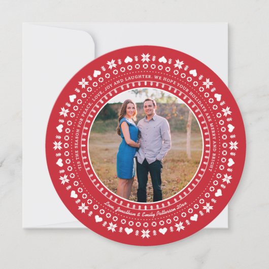 Nordic Holiday Photo Card Feestdagenkaart (Voorkant)