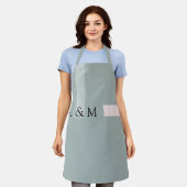 Nordic Kale Green Blush Pink Design Schort (Gedragen)