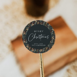 Nordic Kerst sticker Holiday Label Scandi Deer